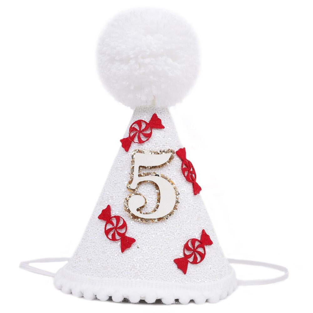9455 5th Birthday Hat - Christmas Five Years Old Decorations, Cake Smash